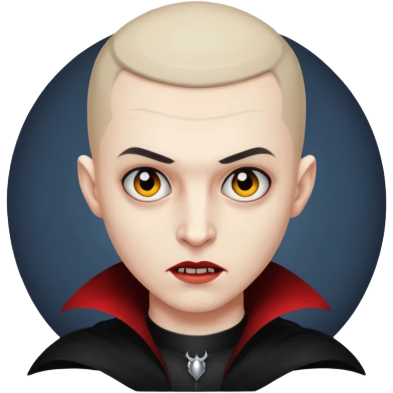 vampire with buzz cut emoji