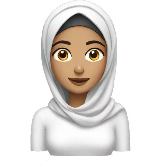 Arab girl doing skincare emoji