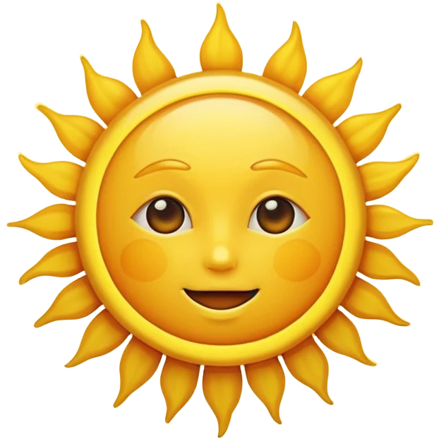 glowing sun, aesthetic, no face emoji