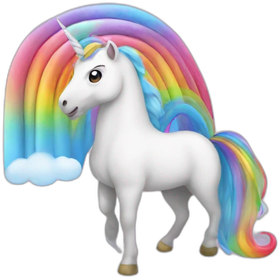 unicorn and rainbows emoji