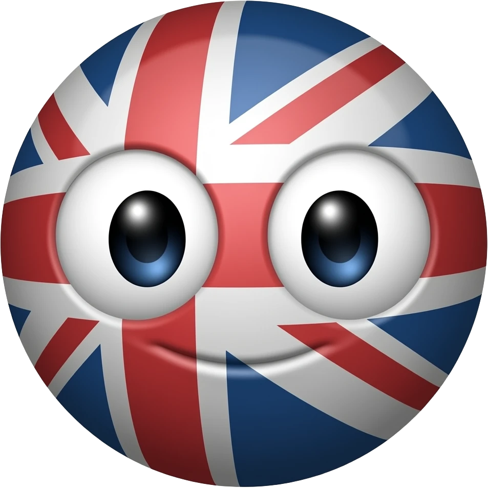 Un circulo con ojos blancos countryball emoji