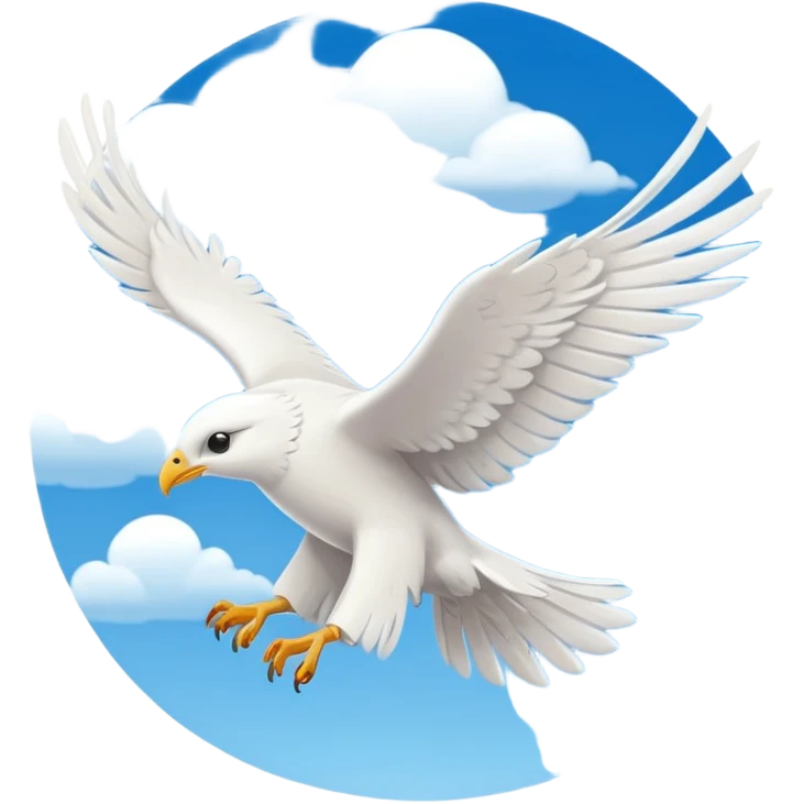 the concept of freedom, flying bird emoji