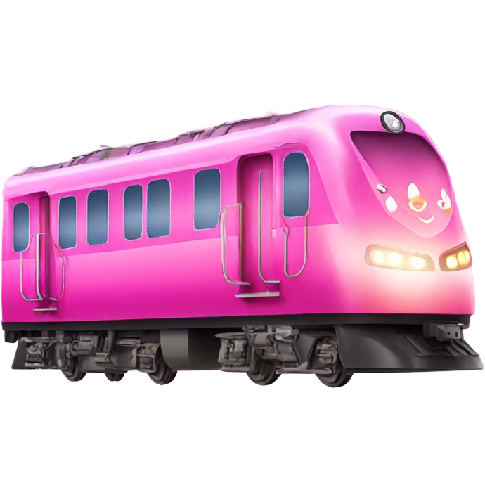 Pink ombre train with glitter  emoji