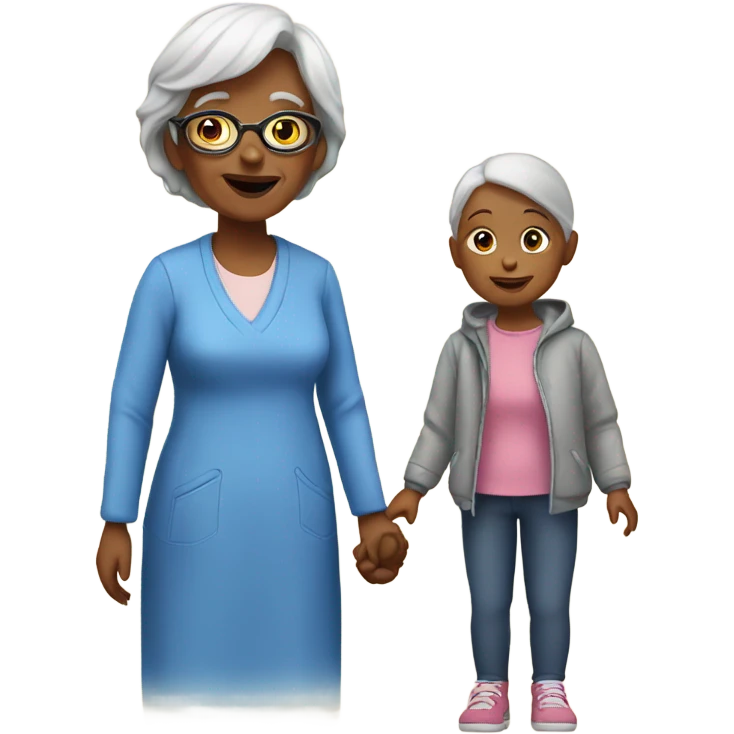 Grandmother with a girl emoji