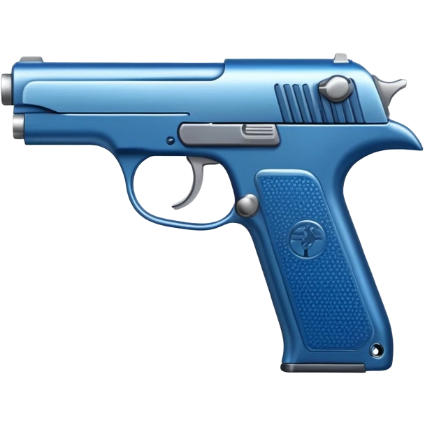 Modern pistol with a blue tint emoji
