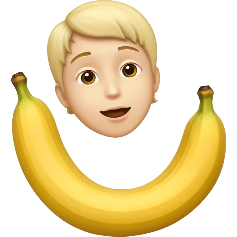 Sucking on a banana emoji