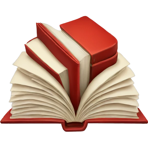 Red powerful Book emoji