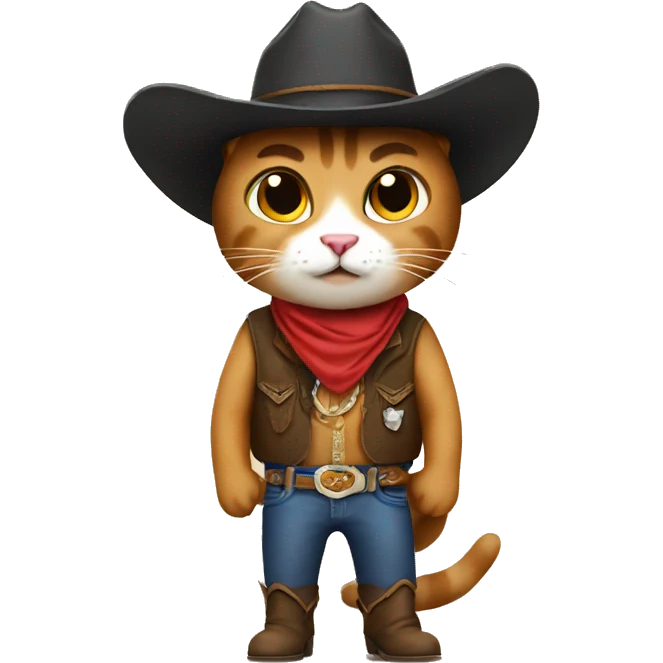 Cat cowboy emoji