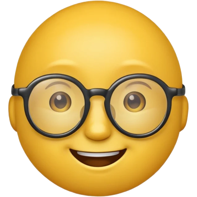 yellow emoji in glasses emoji