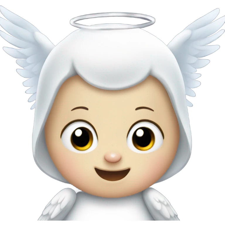 Baby penguin that is an angel emoji