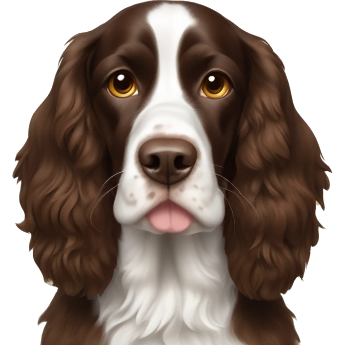 All brown English Springer spaniel emoji