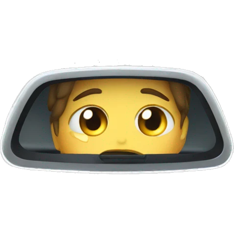 crying in the car mirror emoji