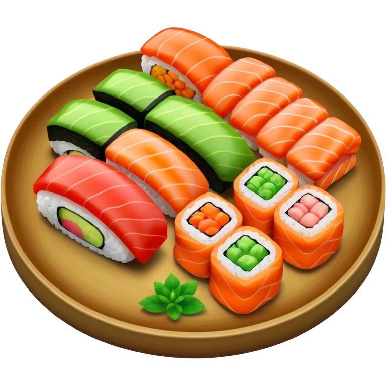 sushi with wasabi emoji