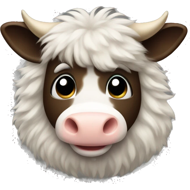 Fluffy cow emoji