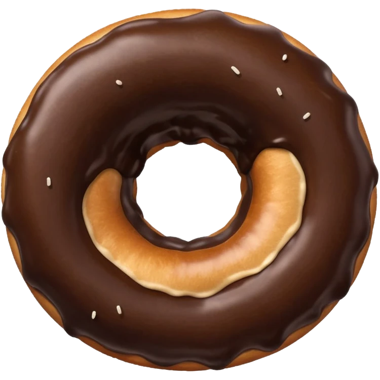 Dark brown donut with hairs coming off emoji