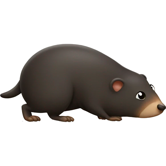 Mole smacking its belly  emoji