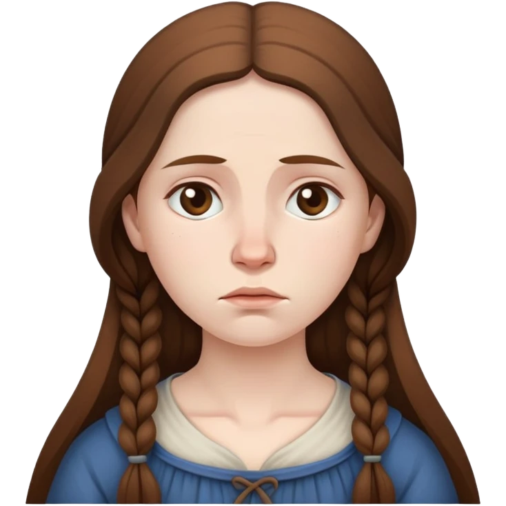 Peasant woman sad emoji