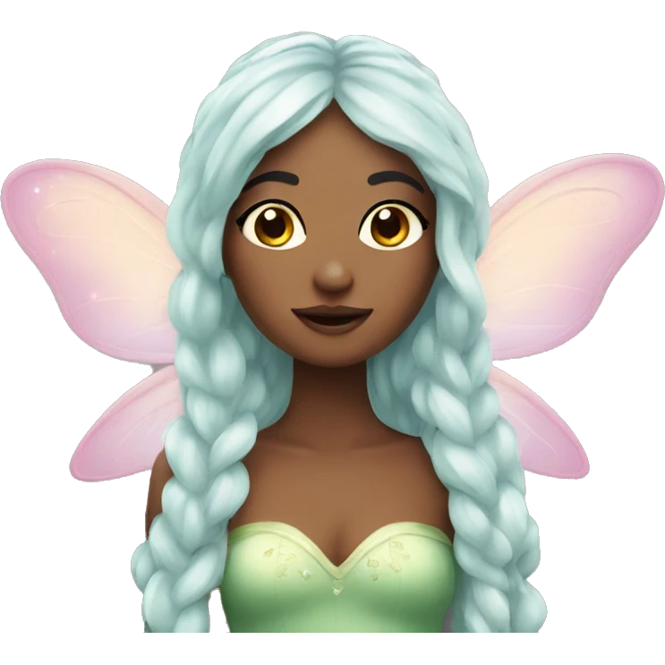 Pretty fairy with eyelashes emoji