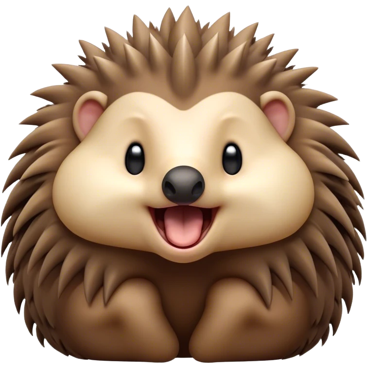 Cinematic Cute Yawning Echidna Portrait Emoji, Head tilted slightly with a dramatic, wide-open yawn, showcasing a soft, downy spiky fur with a slightly drooping snout and small, drowsy eyes, Simplified yet irresistibly adorable features, highly detailed, glowing with a soft, cozy glow, high shine, relaxed yet expressive, stylized with a touch of prickly whimsy, bright and endearing, soft glowing outline, capturing the essence of a sleepy yet affectionate echidna, so drowsy it feels like it could curl up out of the screen for a nap! emoji