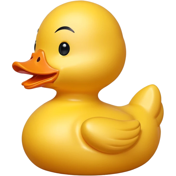 A rubber duck with a big biceps emoji