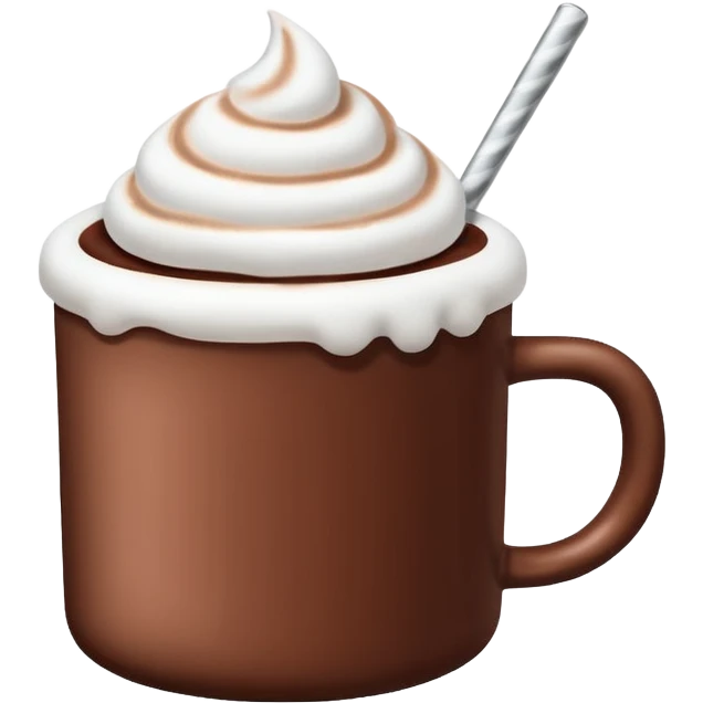 hot chocolate with marshmallow emoji