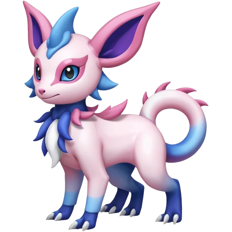 Shiny Absol-Salandit-Sylveon-Amaura-Fakémon-hybrid-creature (full body)  emoji