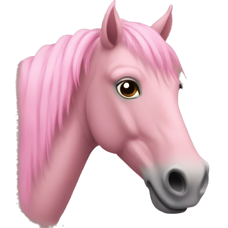 Un caballo rosa emoji