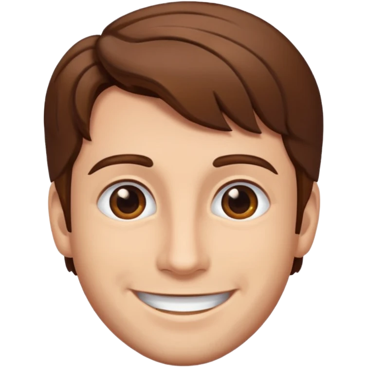 man body with brownhair emoji