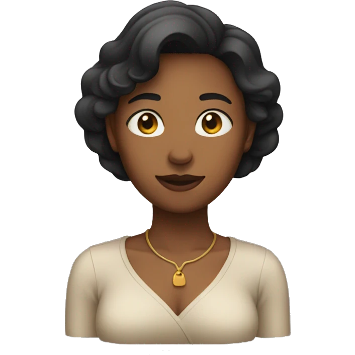 Woman with her hand over her chest emoji