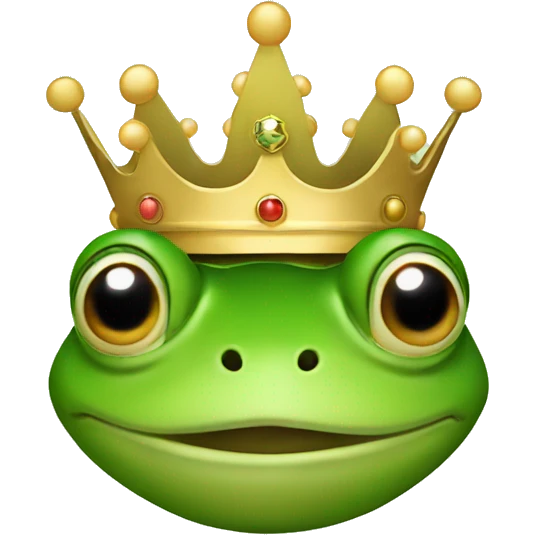 Frog with the crown  emoji
