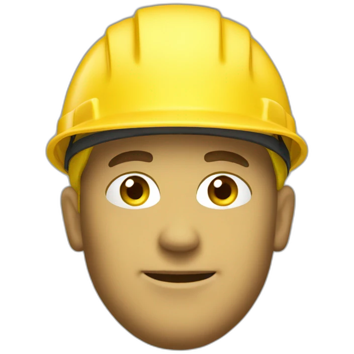 Yellow helmet construction emoji