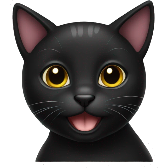 Happy black cat emoji