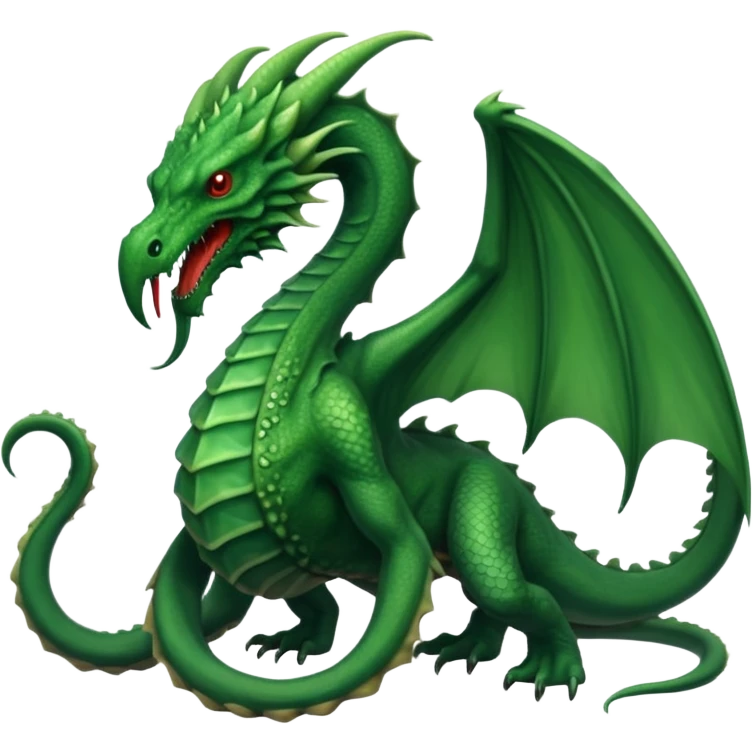 Big long slim thin majestic Cthulhu dragon (full body) emoji
