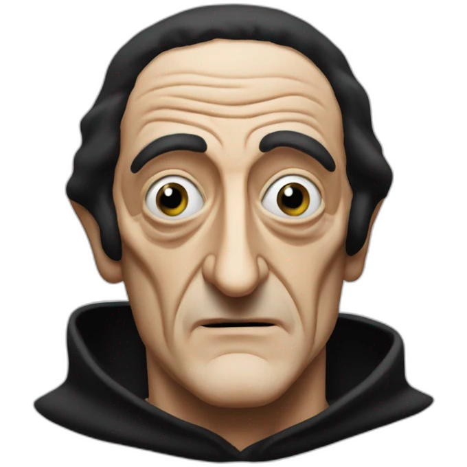 marty feldman black hood squint emoji