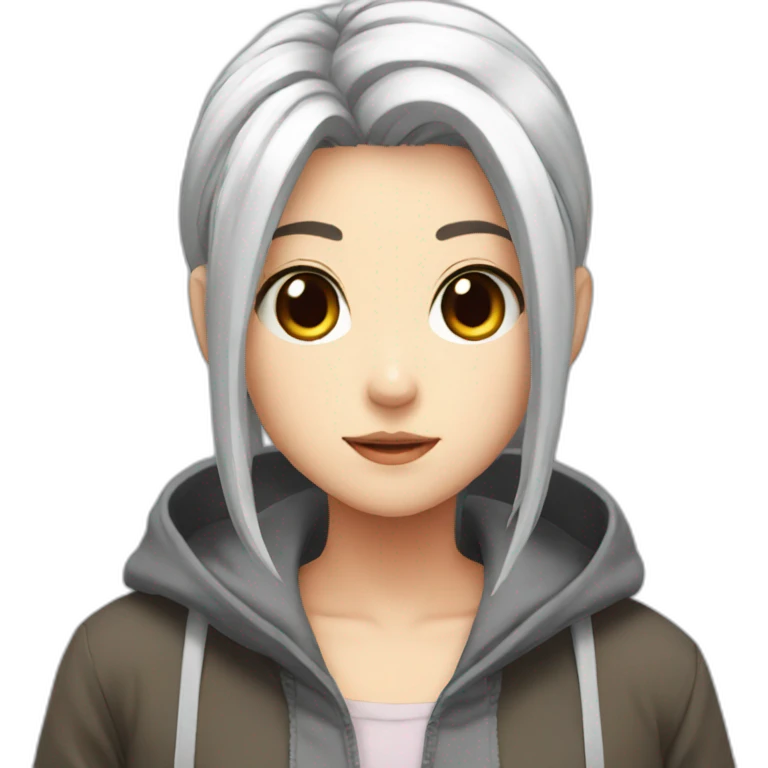 Anime girl boo emoji