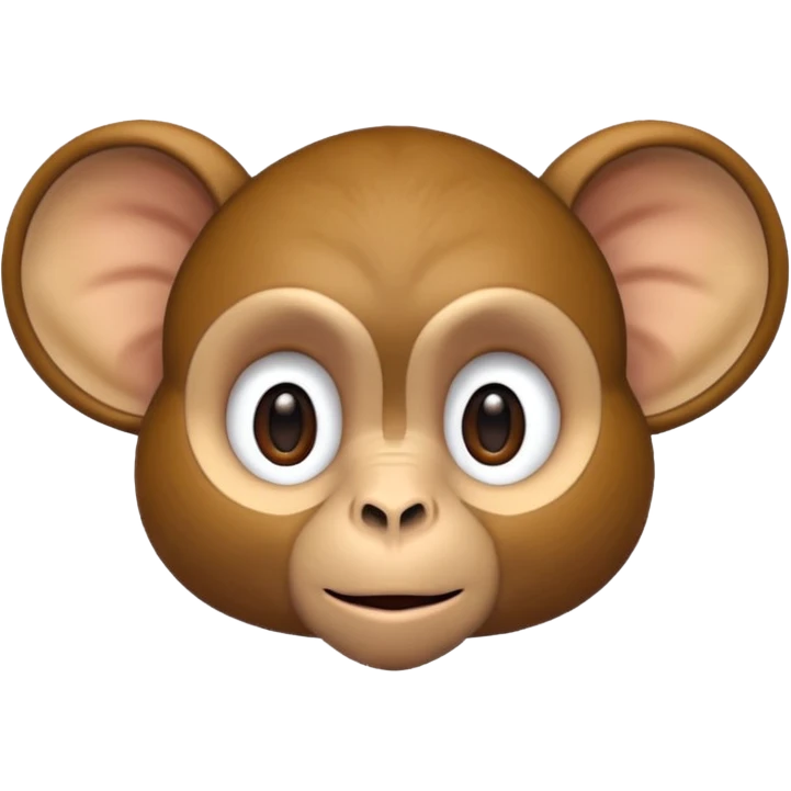 monkey with a neck and big ears emoji