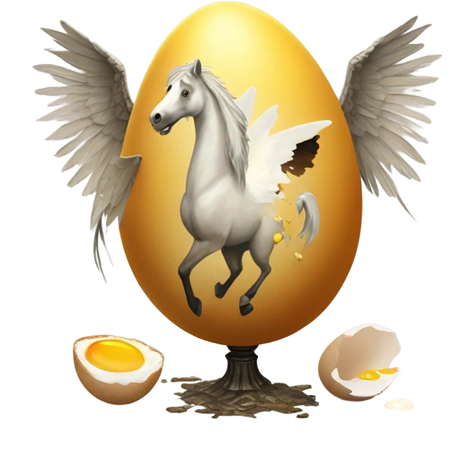 Horse-bird-egg scrambled emoji
