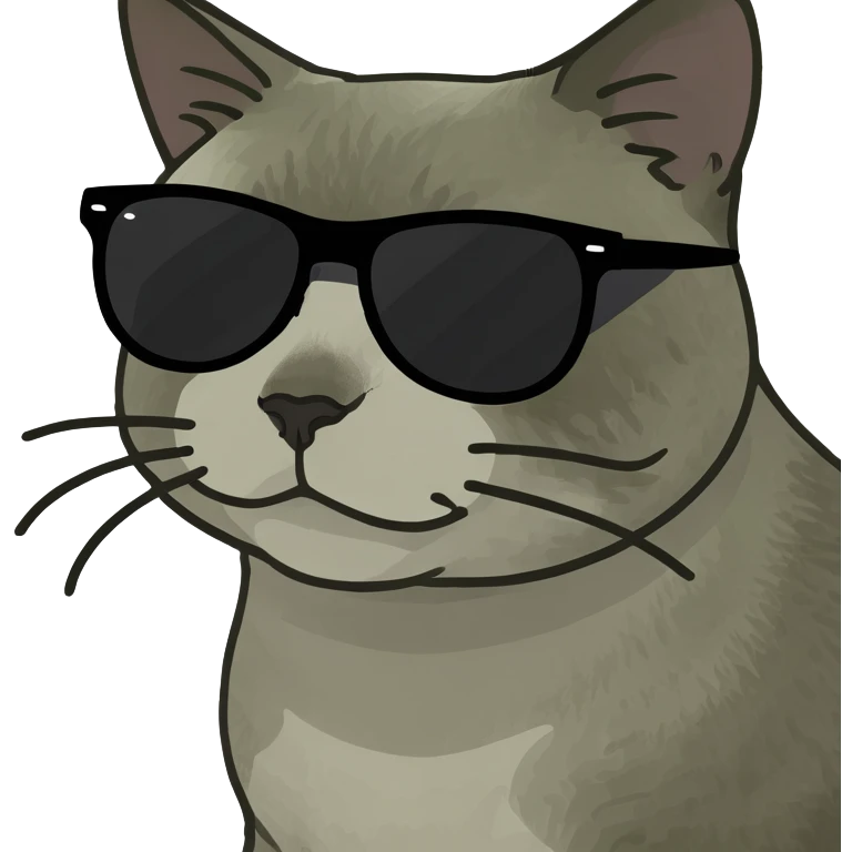 Cat with sunglasses emoji