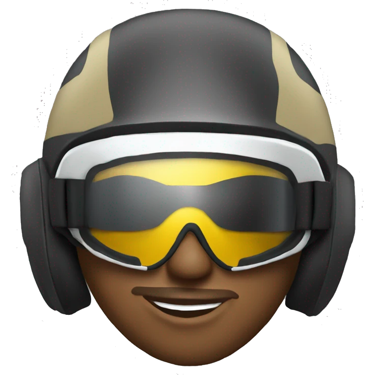 Guy in motorcross helmet showing 👌 also with speciall full cover glasses emoji
