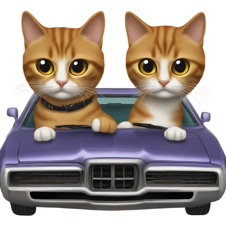 thelma and louise played by 2 cats emoji