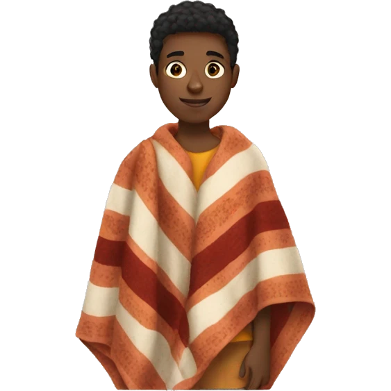Middle schooler wearing blanket emoji