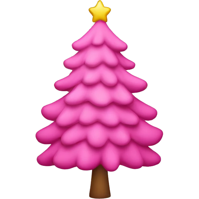 Pink Christmas tree emoji