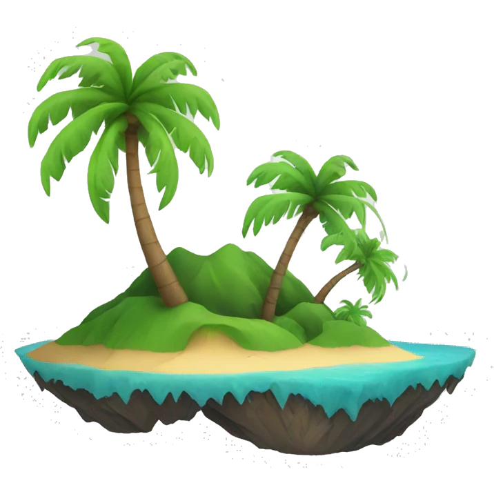island with palm emoji