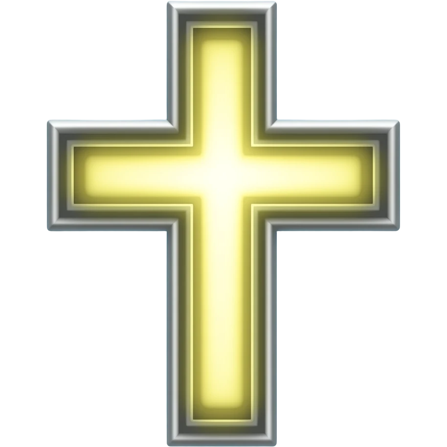 Glowing cross emoji