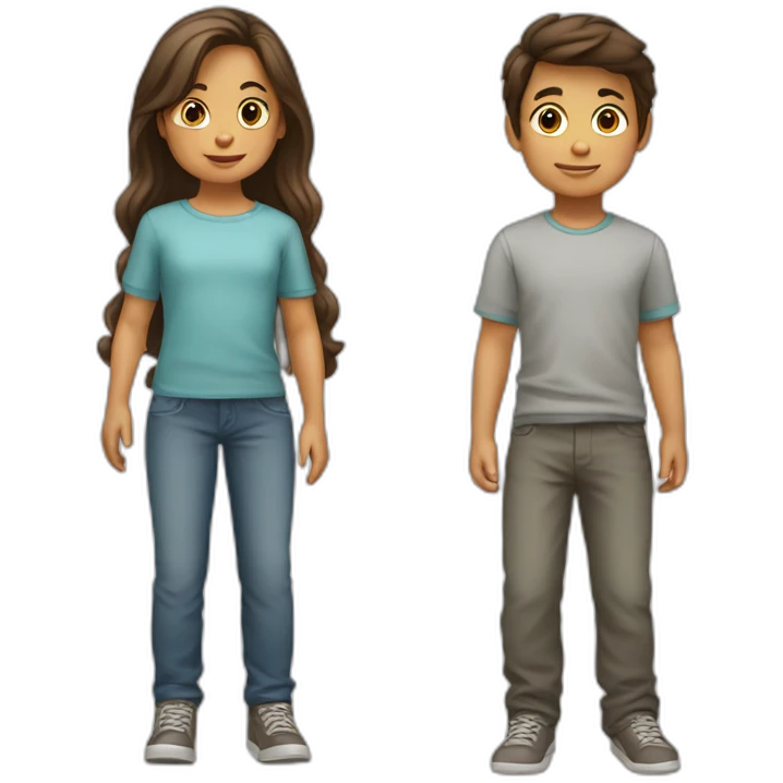 Niño y niñas emoji