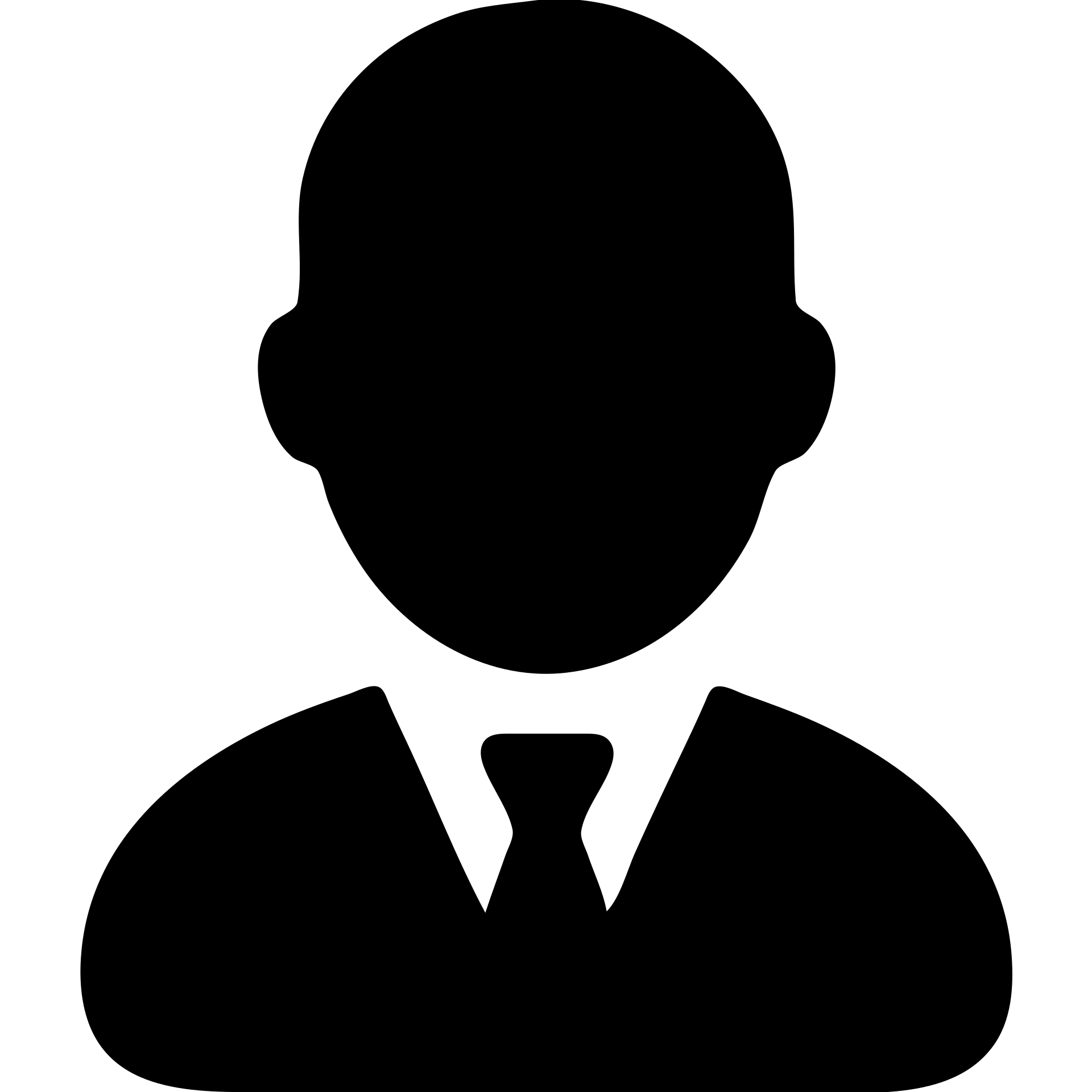 solid filled icon of a client or customer, minimal emoji