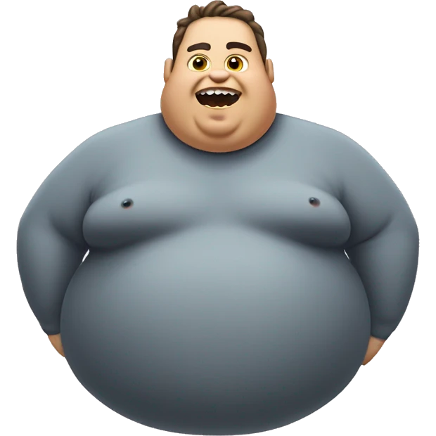 Fat man morphed into a shark  emoji