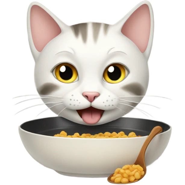 Cat eating emoji