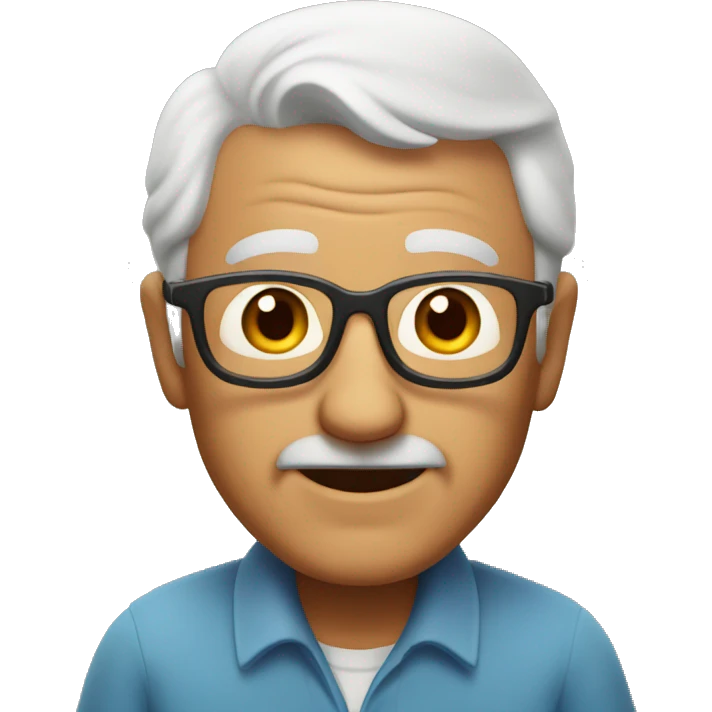 Grandpa shows off his class emoji
