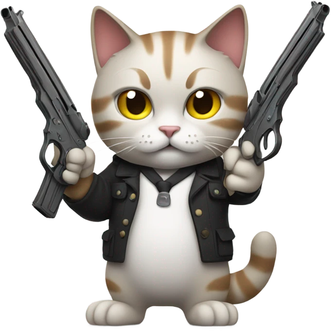 Cat with guns emoji